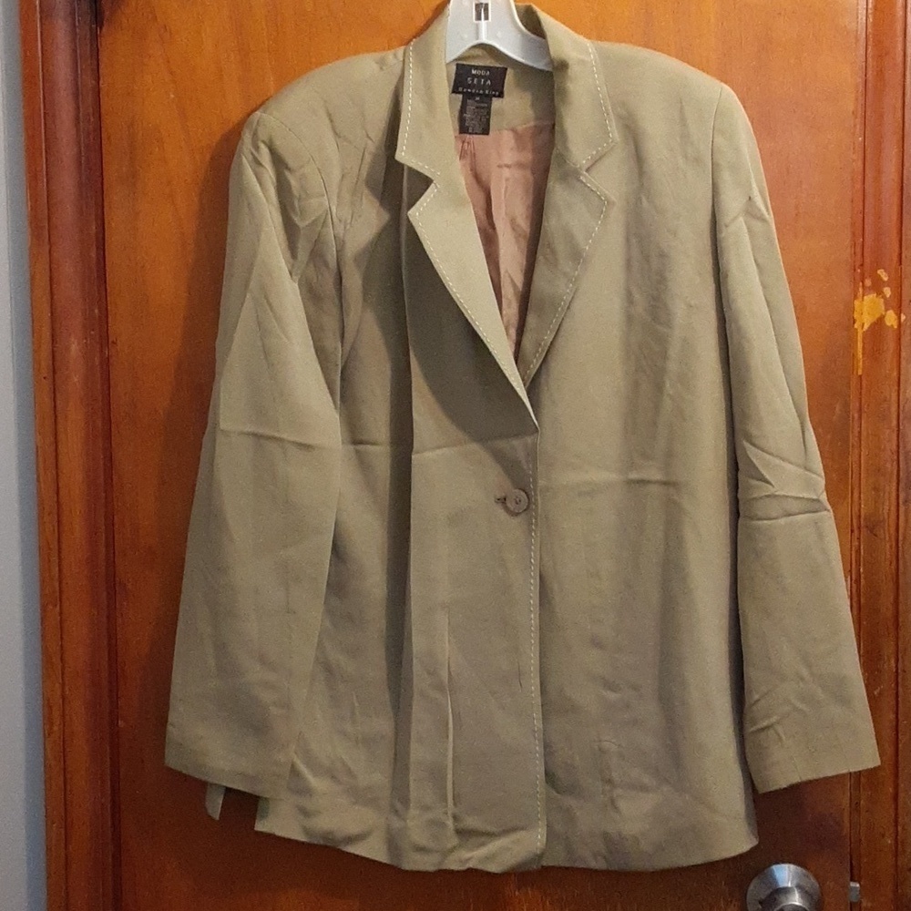 Moda By Sandra King 100% Silk Women's Blazer